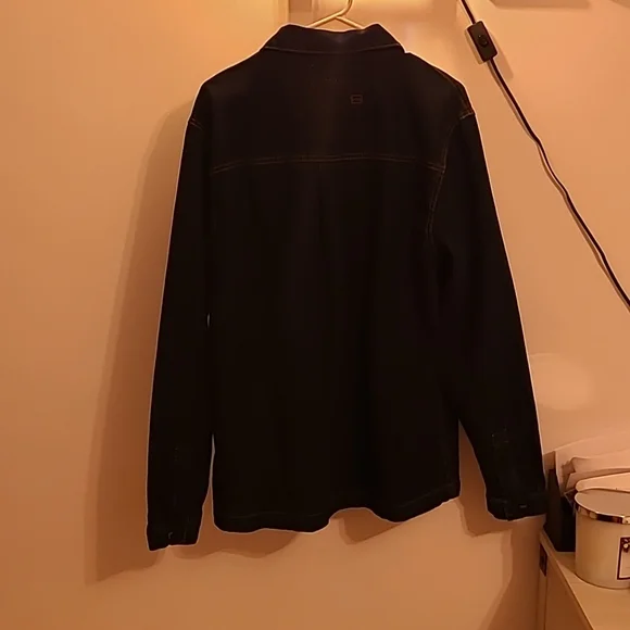 Buffalo David Bitton Dark Wash Denim Button Up Shacket NWT - Picture 3 of 4